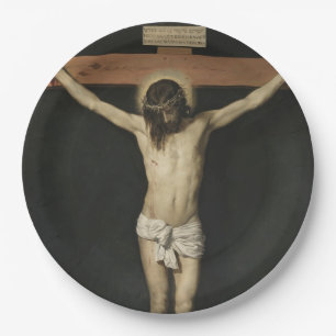 Christ Crucified on the Cross (Faith) (Velazquez) Paper Plate