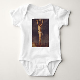 Christ dead on the cross by Peter Paul Rubens Baby Bodysuit
