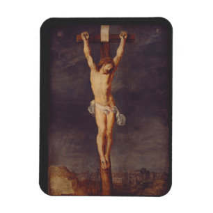 Christ dead on the cross by Peter Paul Rubens Magnet