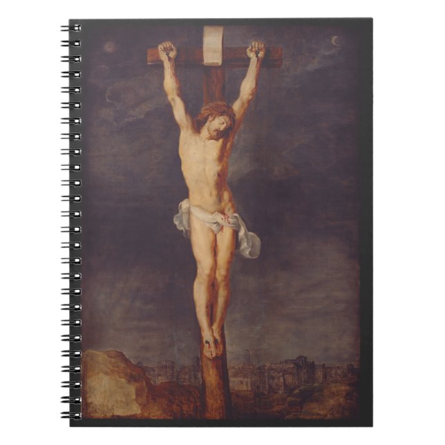 Christ dead on the cross by Peter Paul Rubens  Notebook (Front)