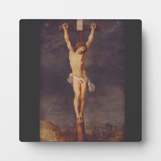 Christ dead on the cross by Peter Paul Rubens  Plaque (Front)