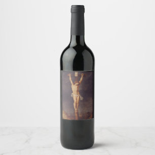 Christ dead on the cross by Peter Paul Rubens Wine Label
