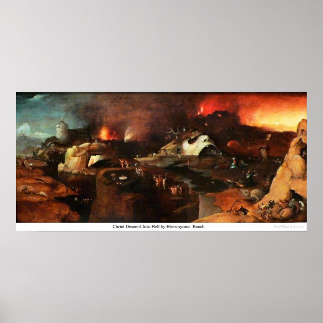 Christ Descent Into Hell by Hieronymus Bosch Poster (Front)
