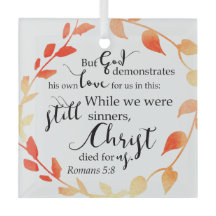 Christ died for us Bible Verse Fall autumn wreath 