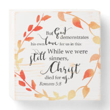 Christ died for us Bible Verse Fall autumn wreath