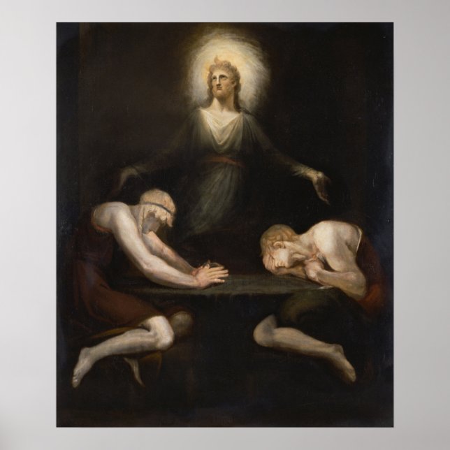 Christ Disappearing at Emmaus by Henry Fuseli Poster (Front)
