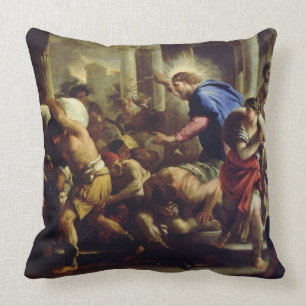Christ Driving the Merchants from the Temple Cushion