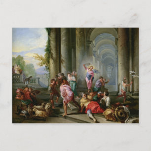 Christ Driving the Merchants from the Temple Postcard