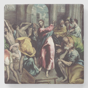Christ Driving the Traders from the Temple Stone Coaster