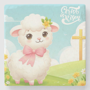Christ/Easter/lamb/cross Stone Coaster