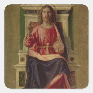 Christ Enthroned, c.1505 Square Sticker
