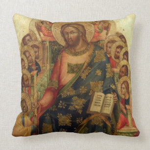 Christ Enthroned with Saints and Angels Handing th Cushion
