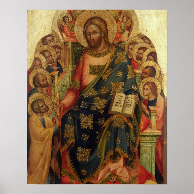 Christ Enthroned with Saints and Angels Handing th Poster (Front)