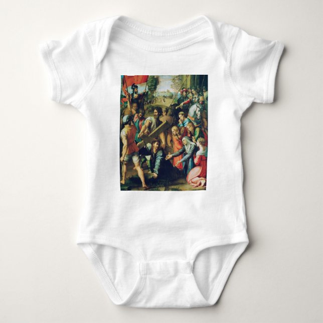 Christ Falling on the Way to Calvary Baby Bodysuit (Front)