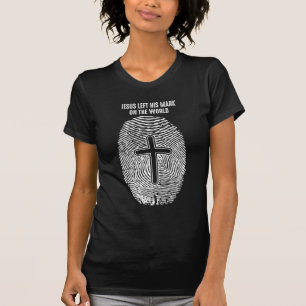 Christ Fingerprint Christian Jesus left his Mark T-Shirt