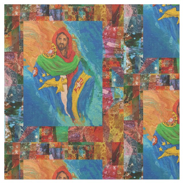 Christ for Portugal Fabric (Close Up)
