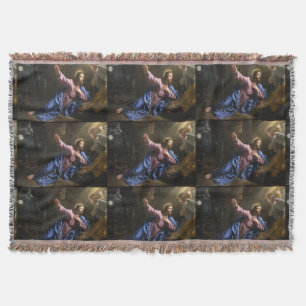 Christ garden faith hope love pray prayer angel throw blanket