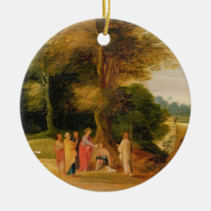 Christ Healing the Blind Man Ceramic Tree Decoration