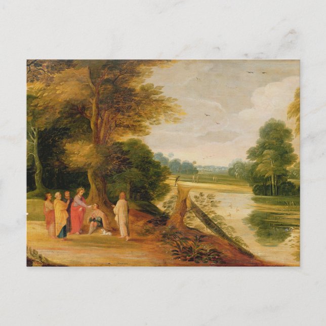 Christ Healing the Blind Man Postcard (Front)