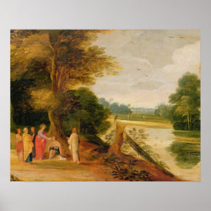 Christ Healing the Blind Man Poster