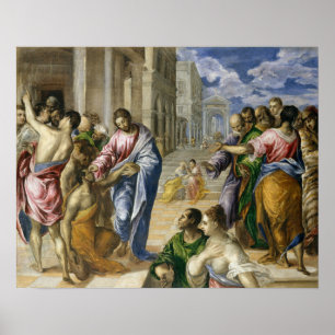 Christ Healing the Blind Poster