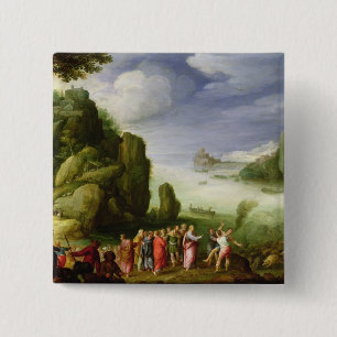 Christ Healing the Possessed of Gerasa, 1608 15 Cm Square Badge