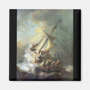 Christ in a storm on the sea of Galilee -Rembrandt Magnet