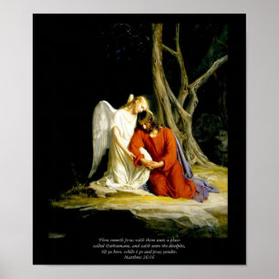 Christ in Gethsemane Masterpiece Giclee Painting Poster