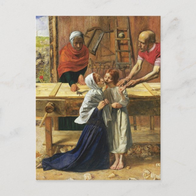 Christ in His Father's Carpenter Shop Postcard (Front)