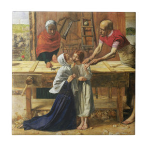 Christ in Joseph's Carpentry Shop Ceramic Tile