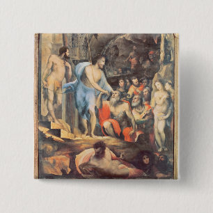 Christ in Limbo, c.1530-35 (panel) 15 Cm Square Badge