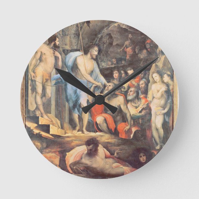 Christ in Limbo, c.1530-35 (panel) Round Clock (Front)