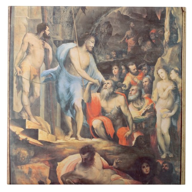 Christ in Limbo, c.1530-35 (panel) Tile (Front)