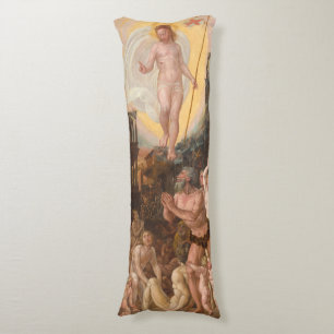 Christ in Limbo - Hans Mielich Fine Art Poster Body Cushion