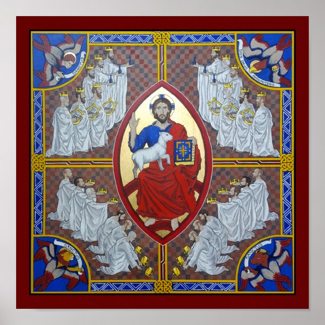 Christ in Majesty and the 24 Elders Poster Print (Front)