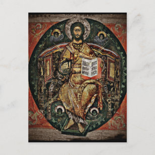 Christ in Majesty Icon 1780 Postcard