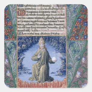 Christ in Majesty Square Sticker