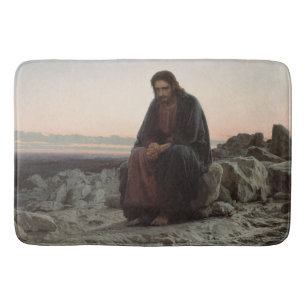Christ in the Desert (by Ivan Kramskoi) Bath Mat