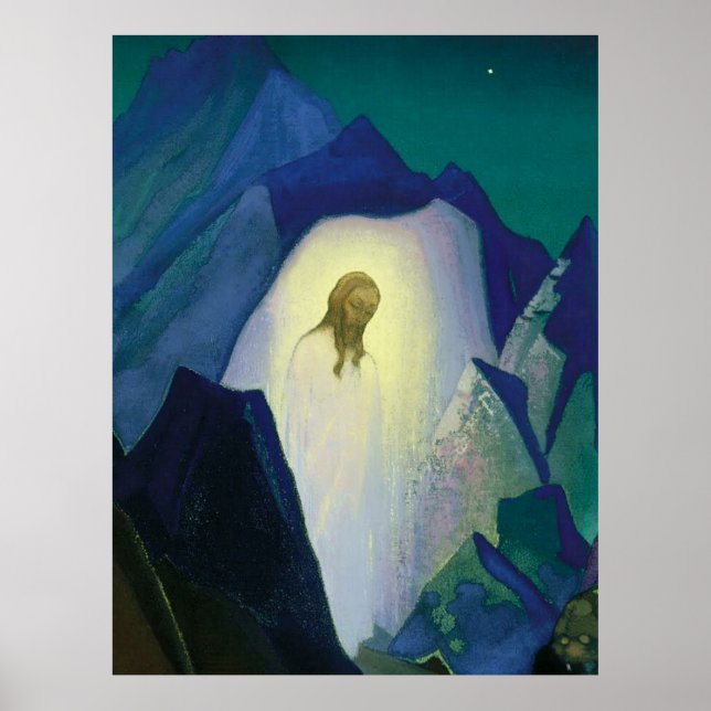 “Christ in the Desert” by Nicholas Roerich Poster (Front)