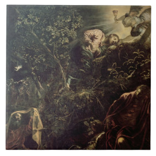 Christ in the Garden of Gethsemane 2 Ceramic Tile
