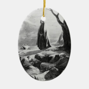 Christ In The Garden Of Gethsemane Ceramic Tree Decoration