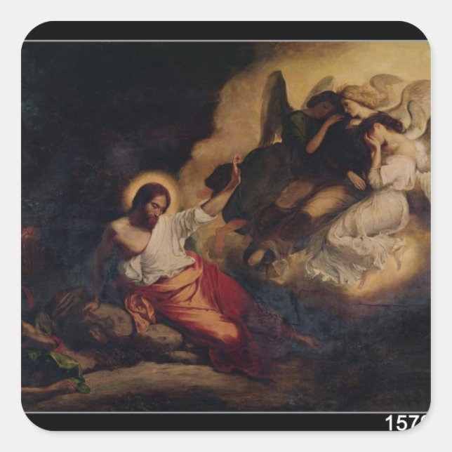 Christ in the Garden of Olives, 1827 Square Sticker (Front)