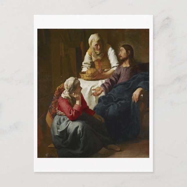 Christ in the House of Martha and Mary by Vermeer Postcard (Front)