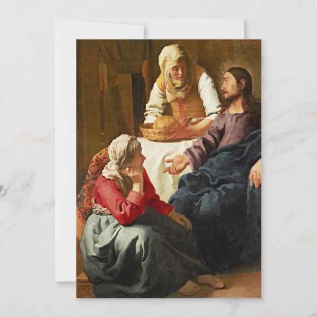 Christ in the House of Martha and Mary Card (Front)