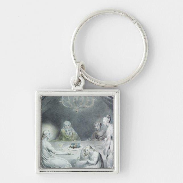 Christ in the House of Martha and Mary Key Ring (Front)