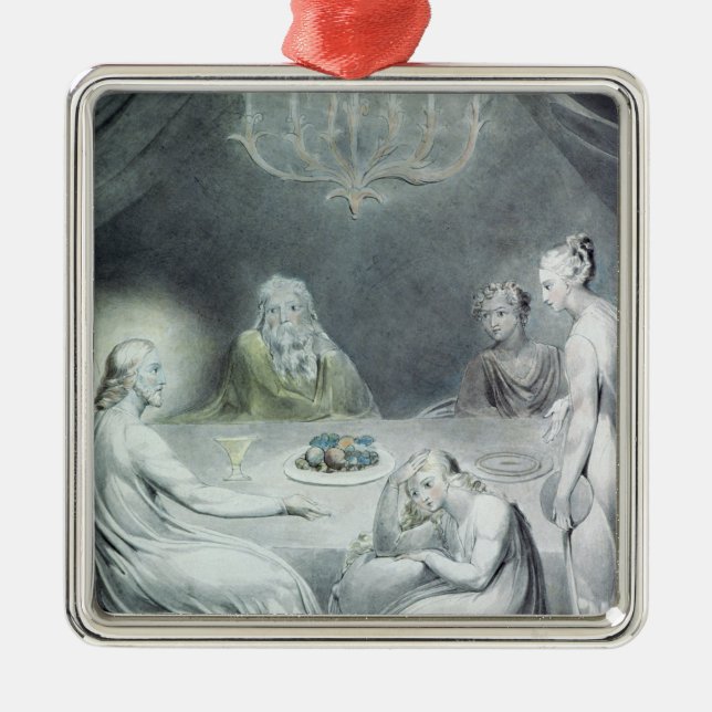 Christ in the House of Martha and Mary Metal Ornament (Front)