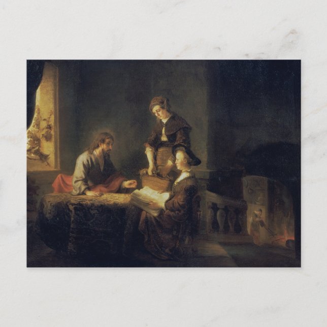 Christ in the House of Martha and Mary Postcard (Front)