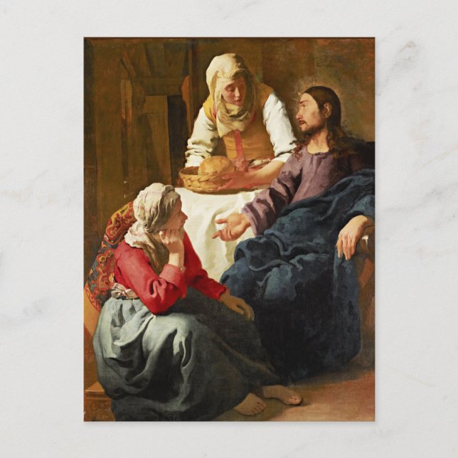 Christ in the House of Martha and Mary Postcard (Front)