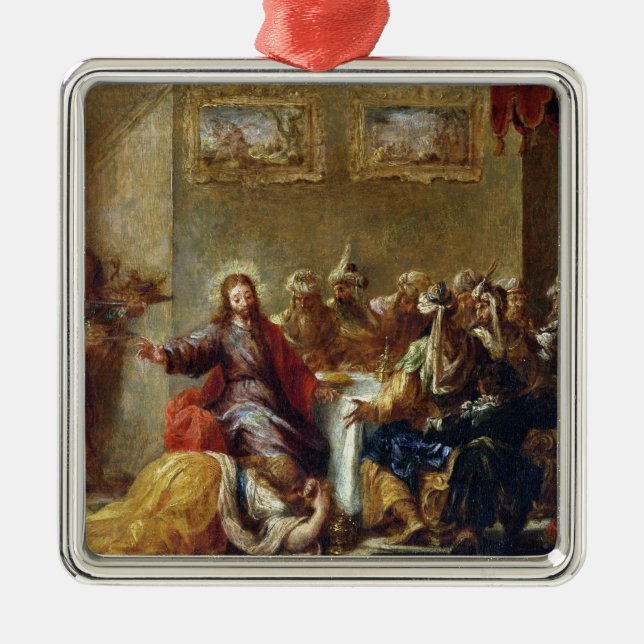 Christ in the House of Simon the Pharisee, 1660 Metal Ornament (Front)