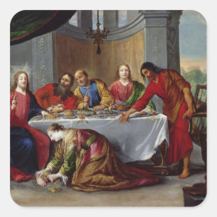 Christ in the House of Simon the Pharisee Square Sticker